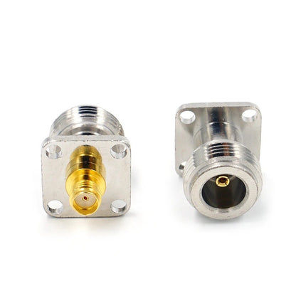 Flange Mount Type N Female Jack to SMA Female Jack RF Panel Connector 4 Hole - Envistia Mall