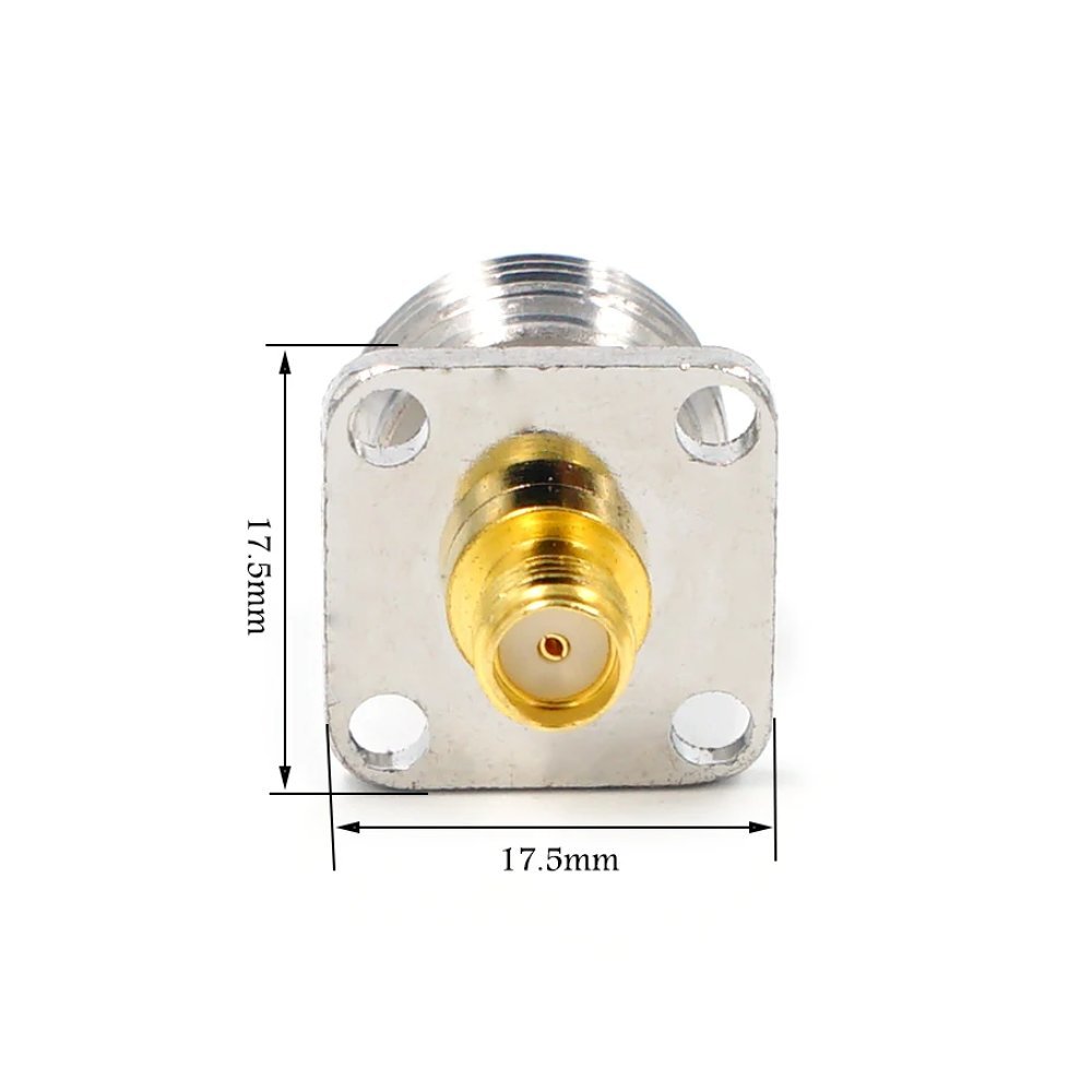Flange Mount Type N Female Jack to SMA Female Jack RF Panel Connector 4 Hole - Envistia Mall