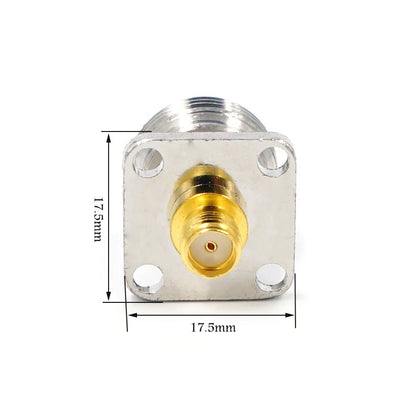 Flange Mount Type N Female Jack to SMA Female Jack RF Panel Connector 4 Hole - Envistia Mall
