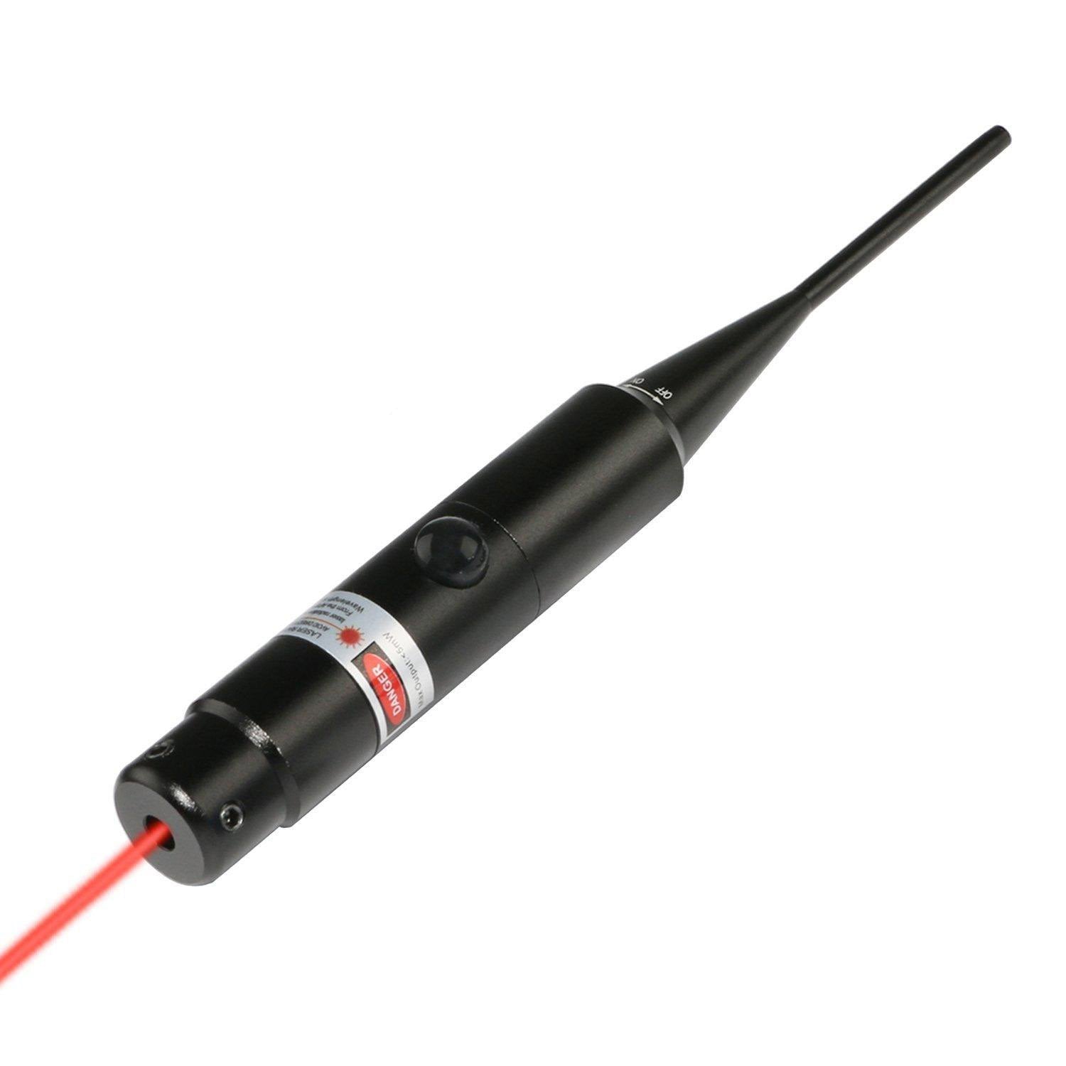 Green & Red Laser Bore Sighter Kit For 22 to 50 Caliber Handguns & Rifles w/ Battery - Envistia Mall