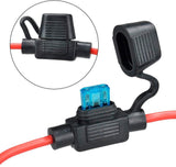 In-Line Waterproof Auto Mini Blade ATC 10A/15A/30A Fuse Holder with 10AWG Wire from Envistia Mall