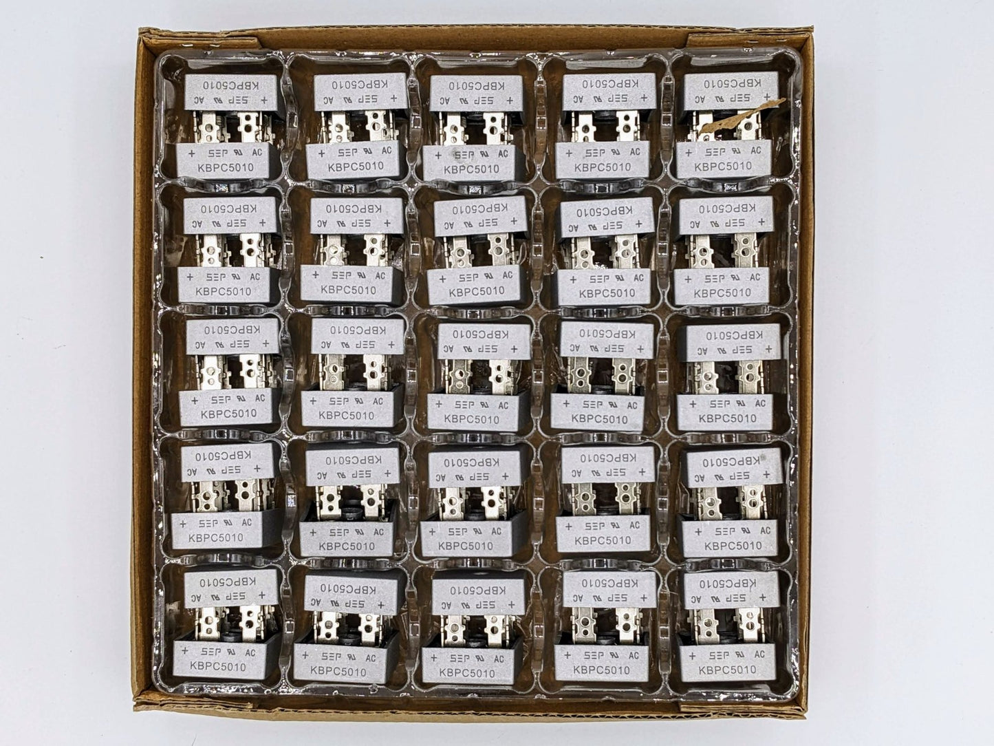 KBPC5010 1000V 50A Metal Case Single Phase Diode Bridge Rectifier (Box of 50 Pieces) - Envistia Mall