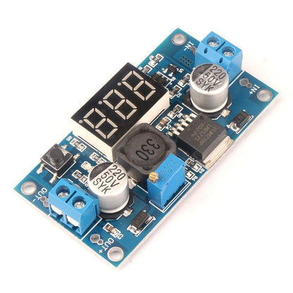LM2596 DC-DC 4V-40V In / 1.3V to 35V Out 3A Buck Step Down Voltage Converter Module with Voltmeter - Envistia Mall