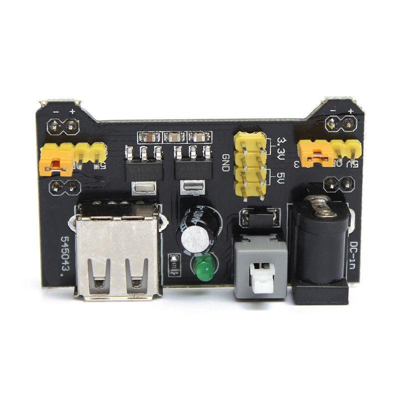 MB-102 830 Point Breadboard + 3.3V 5V Power Supply + 65 Jumpers + Battery Cable - Envistia Mall