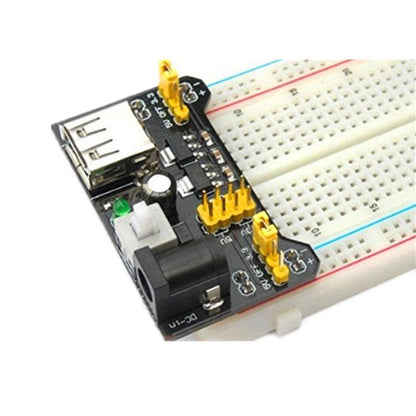 MB-102 830 Point Breadboard + 3.3V 5V Power Supply + 65 Jumpers + Battery Cable - Envistia Mall