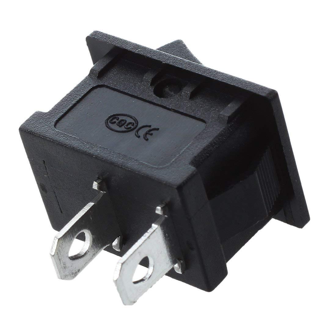 8 Pieces Black Rocker switch 15mm x 10mm 6a 2pin mini on off spst kdc1 12v b22 | Australia 8 Pieces Black Rocker switch 15mm x 10mm 6a 2pin mini on off spst kdc1 12v b22 | Australia