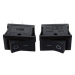 Mini Rocker Switch 2 PIN ON-OFF SPST 125VAC/6A 250VAC/3A Black KCD117S 2X/5X/10X from Envistia Mall