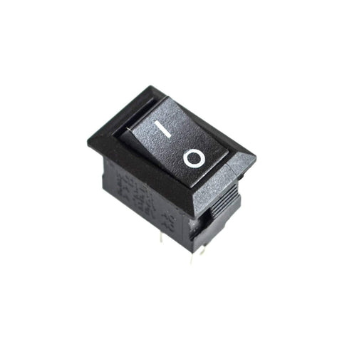 Mini Rocker Switch 2 PIN ON-OFF SPST 125VAC/6A 250VAC/3A Black KCD117S 2X/5X/10X from Envistia Mall