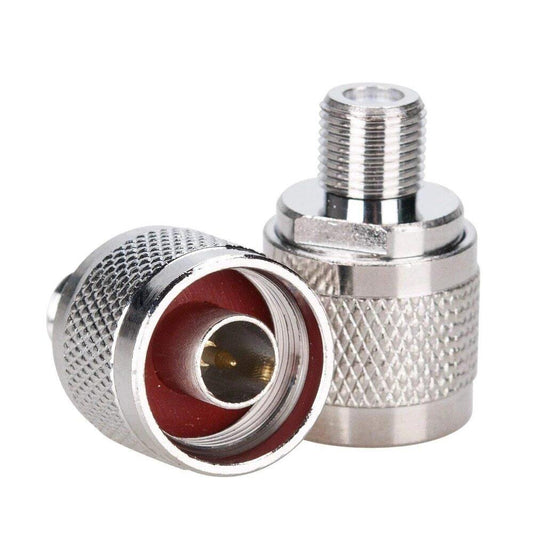 N-Type Male Plug to F Female Jack RF Adapter Barrel Connector - Envistia Mall