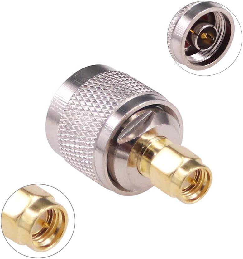 N-Type Male Plug to SMA Male Plug RF Adapter Barrel Connector - Envistia Mall