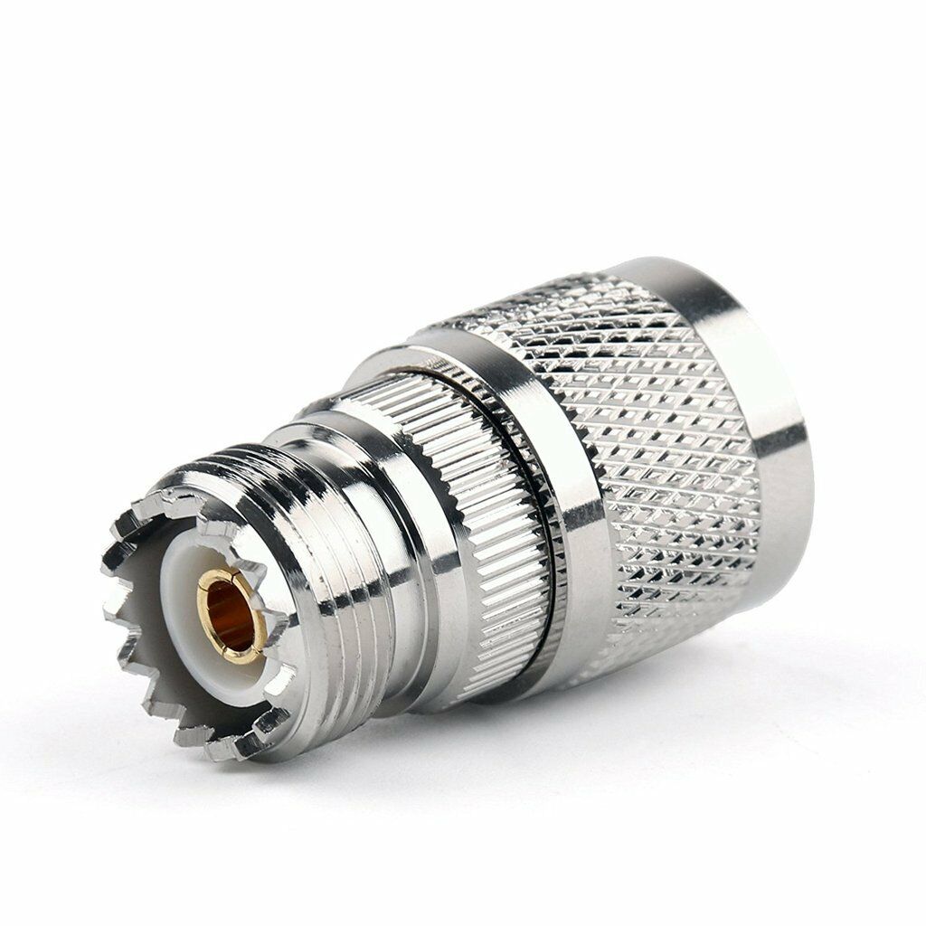 N-Type Male Plug to SO-239 (PL-259 Female) Jack RF Adapter Barrel Connector - Envistia Mall