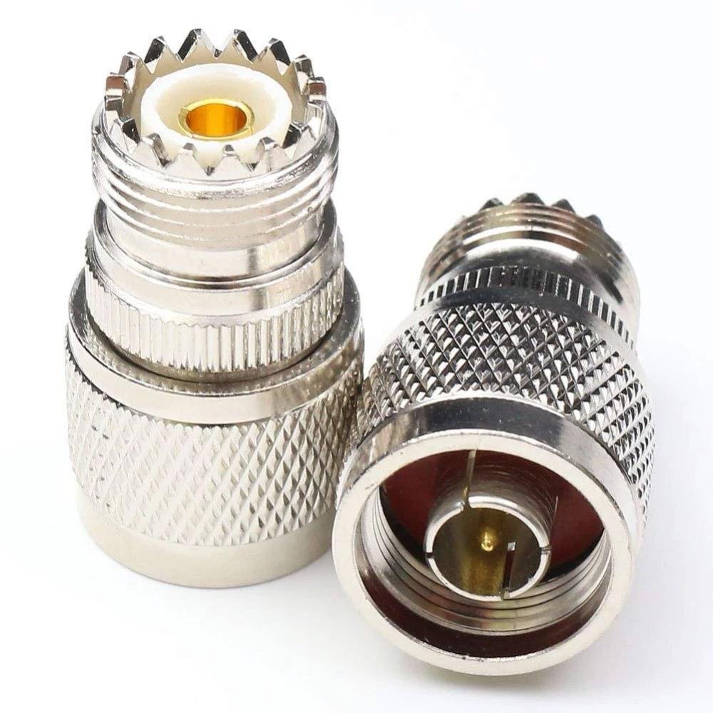 N-Type Male Plug to SO-239 (PL-259 Female) Jack RF Adapter Barrel Connector - Envistia Mall