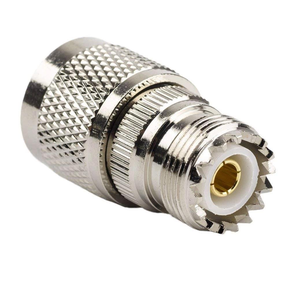 N-Type Male Plug to SO-239 (PL-259 Female) Jack RF Adapter Barrel Connector - Envistia Mall