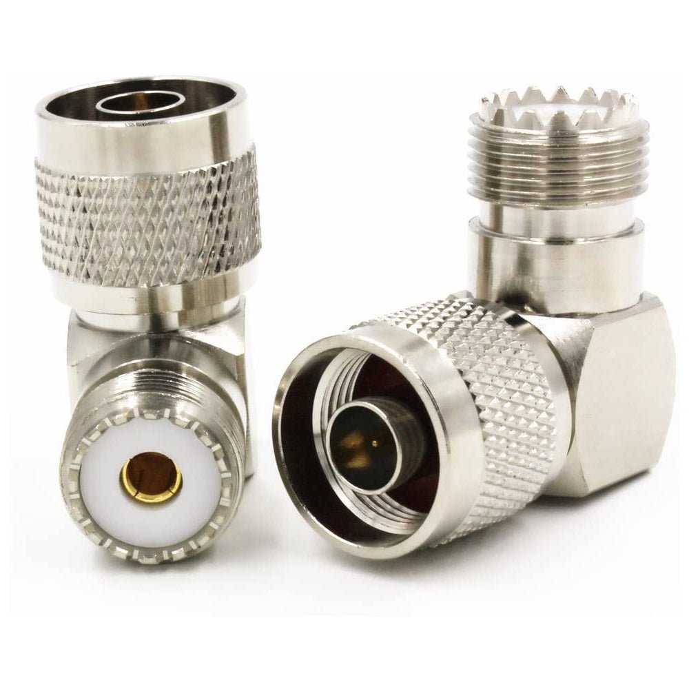 N-Type Male Plug to SO-239 UHF Female Jack Right-Angle RF Adapter Connector - Envistia Mall