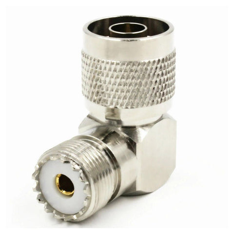 N-Type Male Plug to SO-239 UHF Female Jack Right-Angle RF Adapter Connector - Envistia Mall
