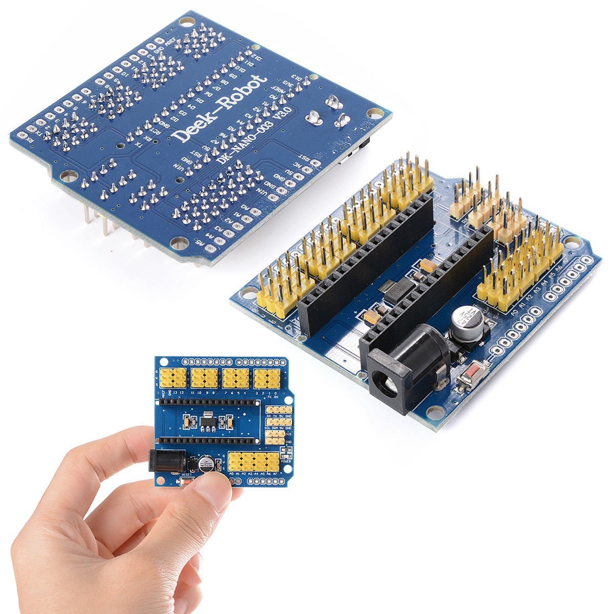 Nano 3.0 Micro-Controller ATMEGA328P with I / O Expansion Shield Module Arduino - Envistia Mall