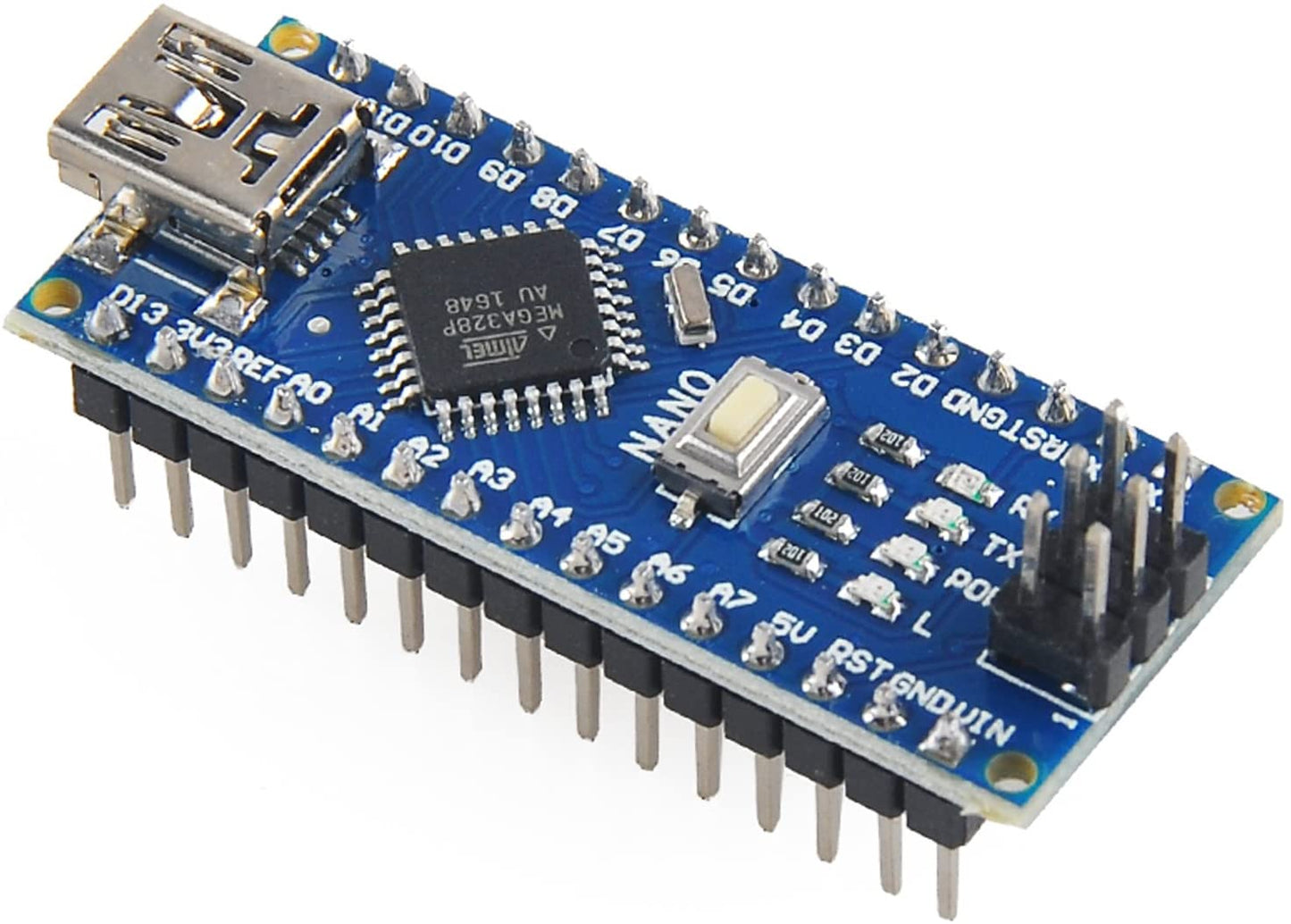 Nano V3.0 Micro-Controller with ATmega328P 16MHz 5.0V CH340G USB Driver & Mini-USB Connector - Envistia Mall