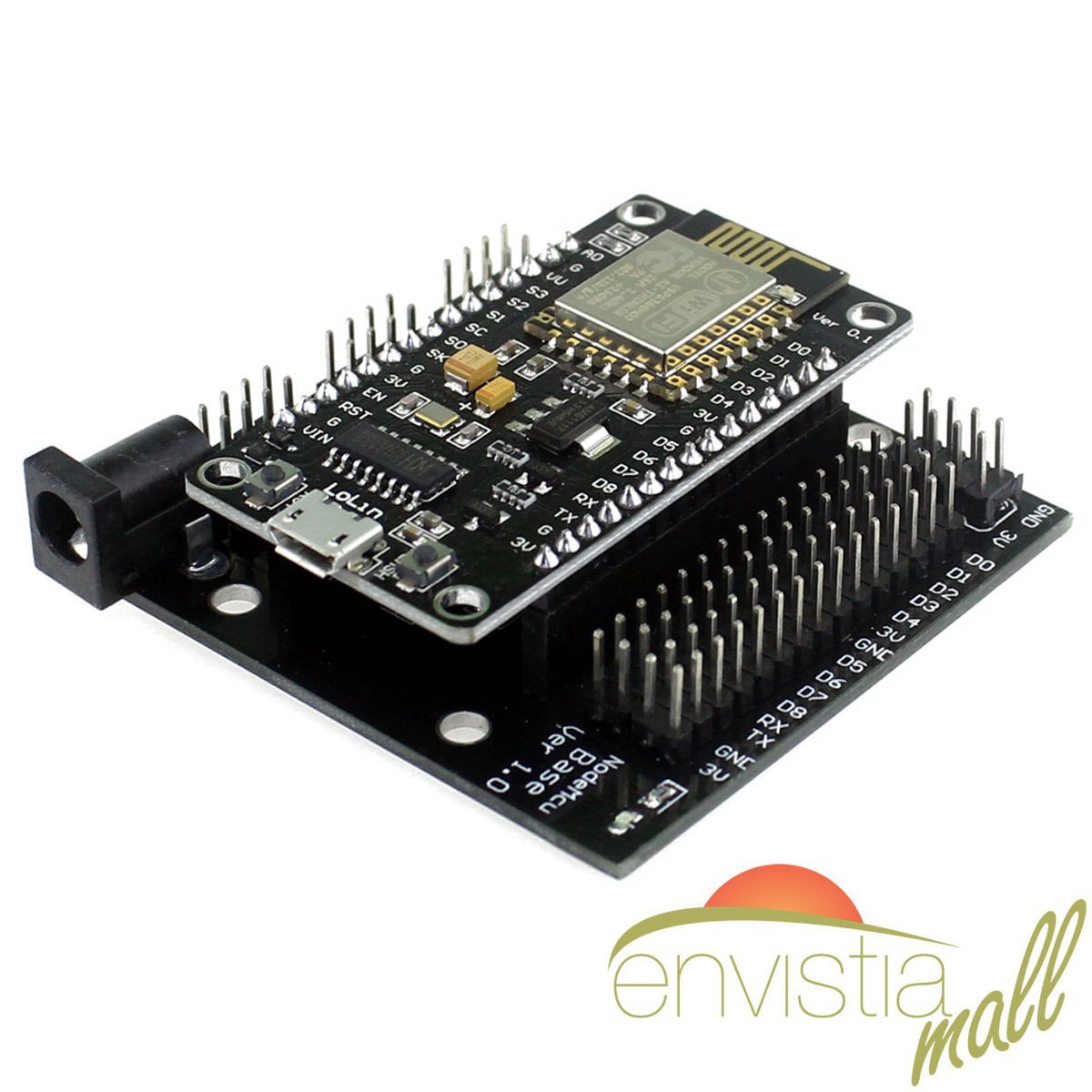 NodeMCU ESP8266 Base I/O Expansion Testing Development Breadboard Node MCU V3 - Envistia Mall