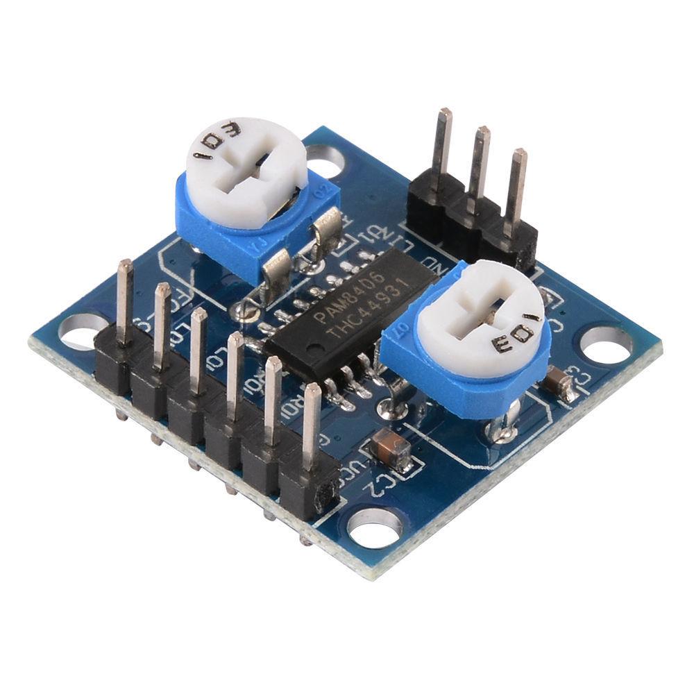 PAM8406 5Wx2 Class D Digital Stereo Audio Power Amplifier Module Board with Volume Pots FC-99 - Envistia Mall