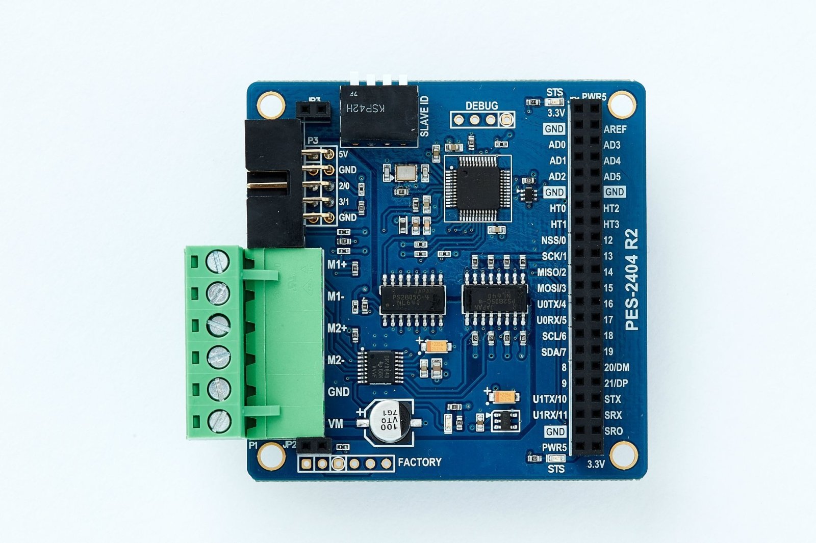 PES-2404 PHPoC DC Motor Controller Board for PHPoC Blue and Black Development Boards - Envistia Mall