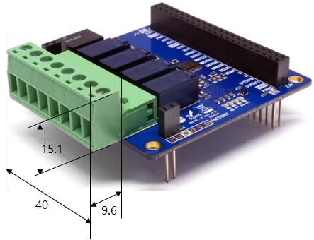 PHPoC 4-Port Relay Expansion Board PES-2401 for PHPoC Blue and Black Development Boards - Envistia Mall