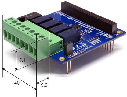 PHPoC 4-Port Relay Expansion Board PES-2401 for PHPoC Blue and Black Development Boards - Envistia Mall