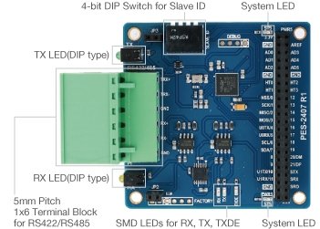 PHPoC RS422/RS485 Smart Expansion Board PES-2407 - Envistia Mall