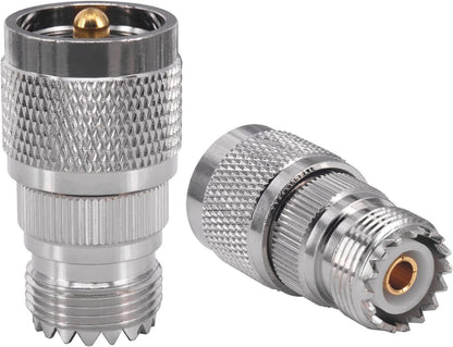 Envistia PL-259 UHF Male Plug to SO-239 UHF Female Jack Straight RF Adapter Connector