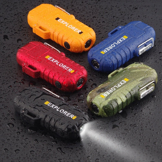 Plasma Electric USB Rechargeable Flameless Lighter Waterproof Windproof Dual Arc with Flashlight from Radion Lighters