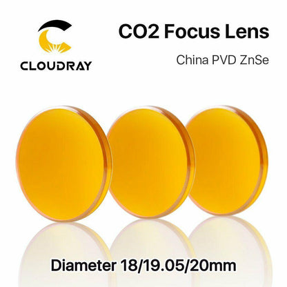 Cloudray PVD ZnSe CO2 Laser Focus Lens 20mm Diameter FL 38.1mm to 101.6mm from Envistia Mall