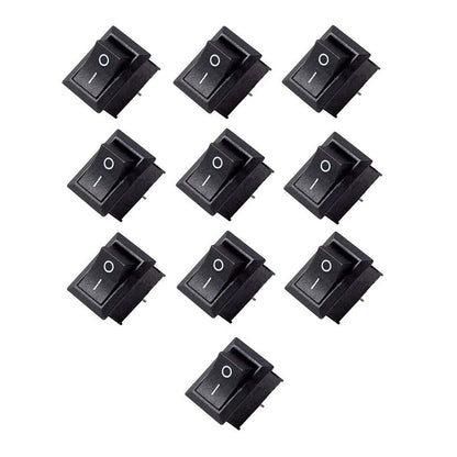 Envistia Black Rocker Switch 2 PIN ON-OFF SPST 125VAC/10A 250VAC/6A 21x15mm KCD1-101 2X/5X/10X