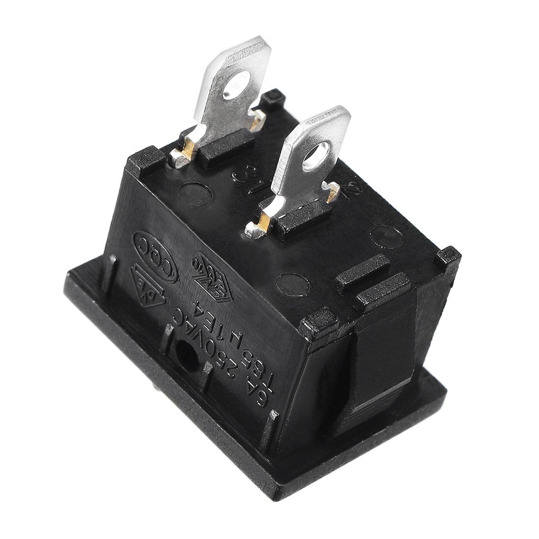 Rocker Switch 2 PIN ON-OFF SPST 125VAC/10A 250VAC/6A 21x15mm Black KCD1-101 2X/5X/10X - Envistia Mall