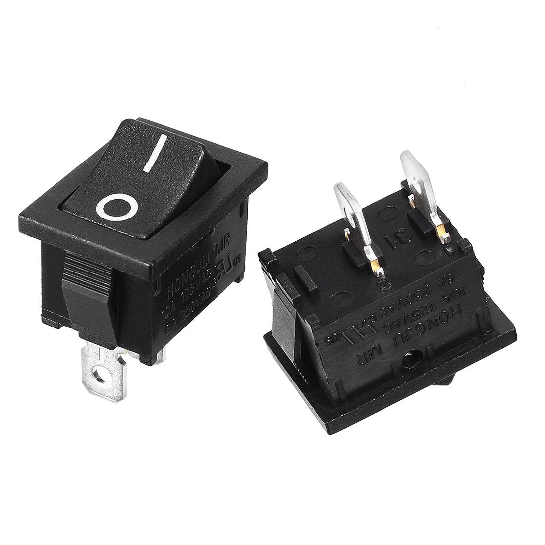 2a Rocker Switch Rocker Switch 2 PIN SPST 125VAC/10A 250VAC/6A 21x15mm Black KCD1-101 ...
