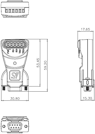 RS232 to RS422/485 Industrial Serial Converter Adapter DB9 Female to Terminal Block - Systembase BASSO-1010DS - Envistia Mall