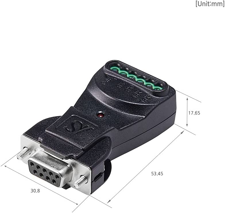 RS232 to RS422/485 Industrial Serial Converter Adapter DB9 Female to Terminal Block - Systembase BASSO-1010DS - Envistia Mall