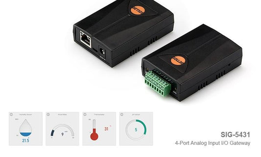 SIG-5431 ezTCP 4-Port Analog Input I/O Gateway to Sollae IoT Cloud - Envistia Mall