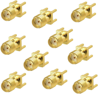 SMA Female Jack Straight PCB Mount RF Connectors 1/5/10 Pieces - Envistia Mall