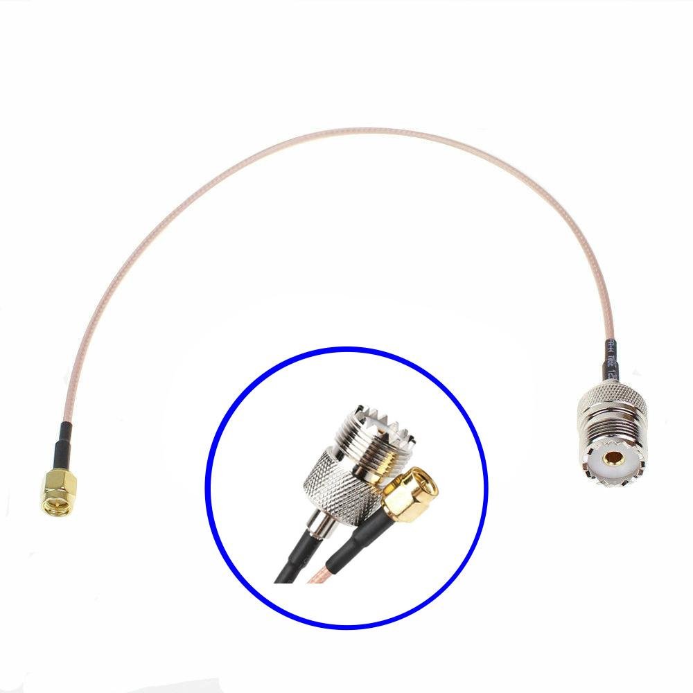 Superbat RF Coax SMA Male to UHF Female SO-239 Cable + 2pcs Superbat RF Coax SMA Male to UHF Female SO-239 Cable + 2pcs