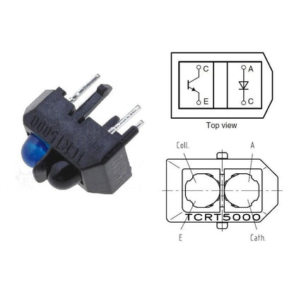 TCRT5000L Infrared (IR) Reflective Optical Emitter / Sensor Photodiode/ Phototransistor from Envistia Mall