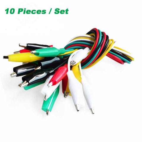 Test Lead Set with Alligator Clips 10 Pieces and 5 Colors 20.5 inches / 52cm - Envistia Mall