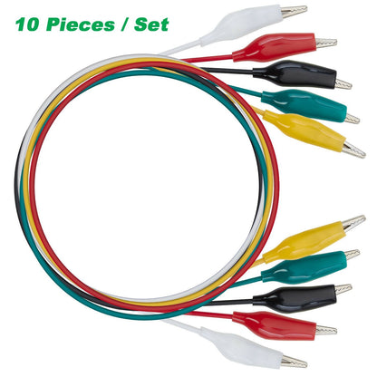 Test Lead Set with Alligator Clips 10 Pieces and 5 Colors 20.5 inches / 52cm - Envistia Mall