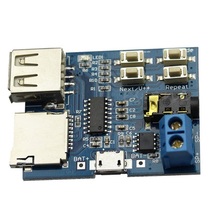 USB Flash Drive Micro SD TF Card MP3 Player Board Module w/ Switches & 2W Amplifier | Envistia Mall