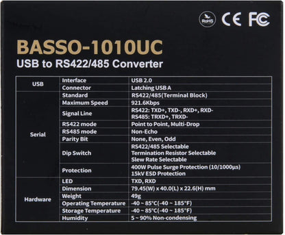 USB to Serial RS422/485 Converter Adapter - Systembase BASSO-1010UC - Envistia Mall