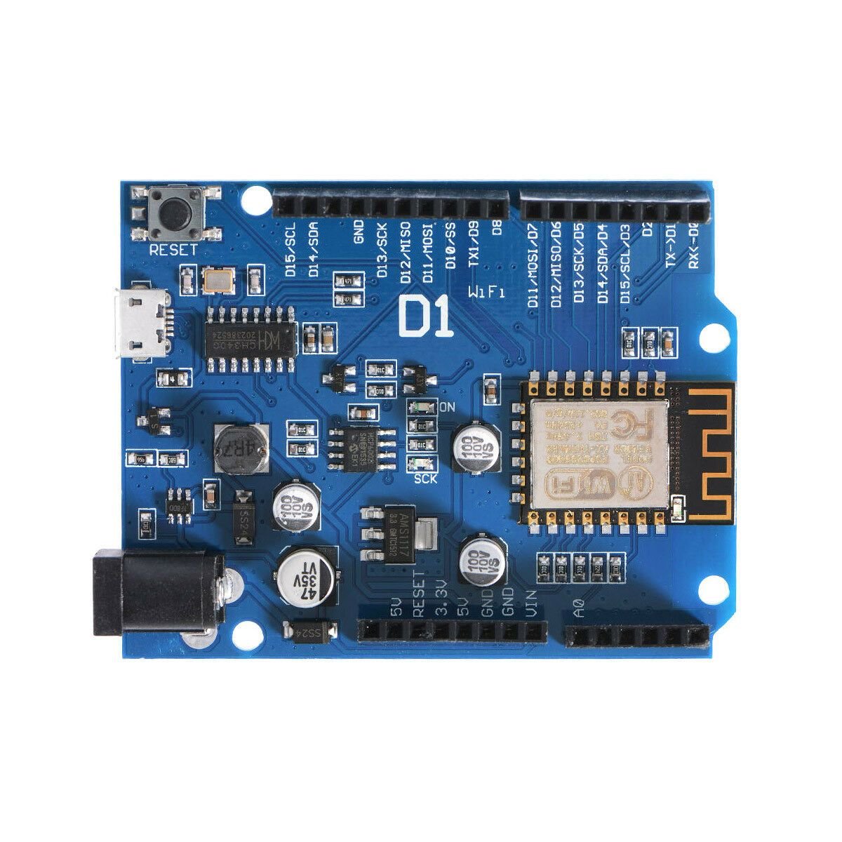 WeMos D1 CH340 WiFi Arduino UNO R3 Development Board ESP8266 ESP-12F - Envistia Mall